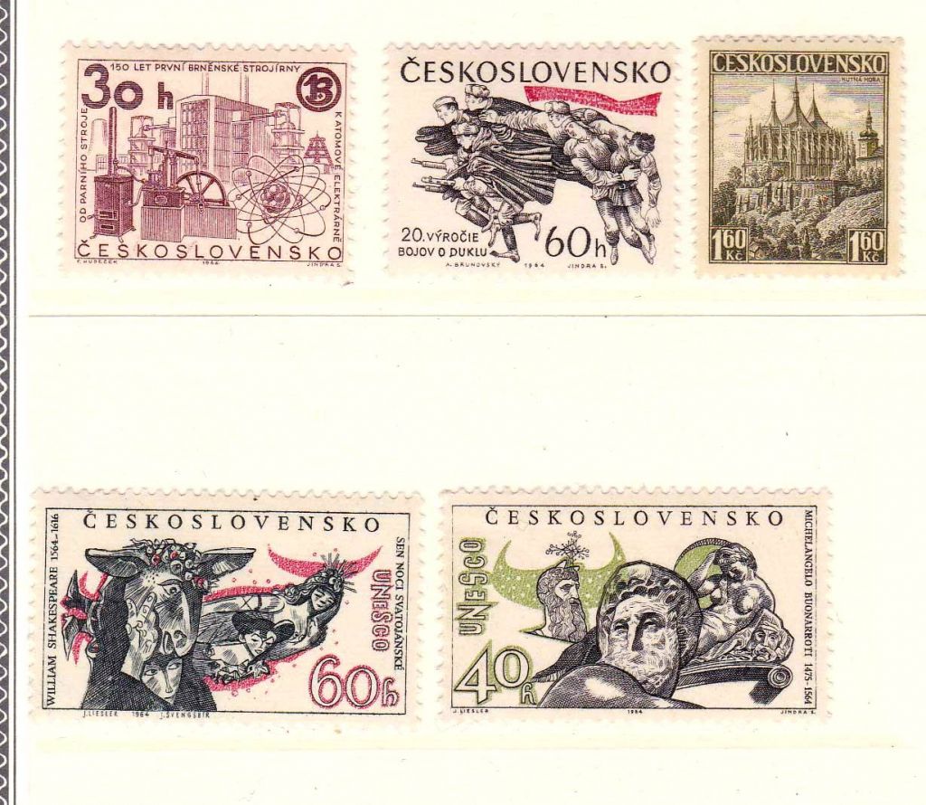 Чехословакия   MNH - подборка - 5 марок - фото фото фото 0