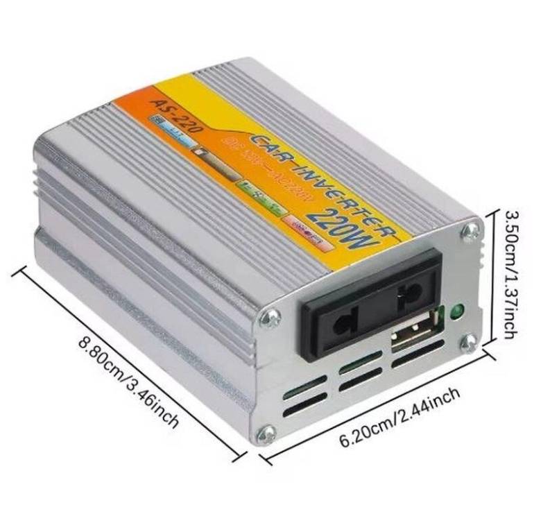 Преобразователь тока, напряжения, инвертор 220W, car inverter As-220 от аккумулятора 12V-220V - фото фото фото 2