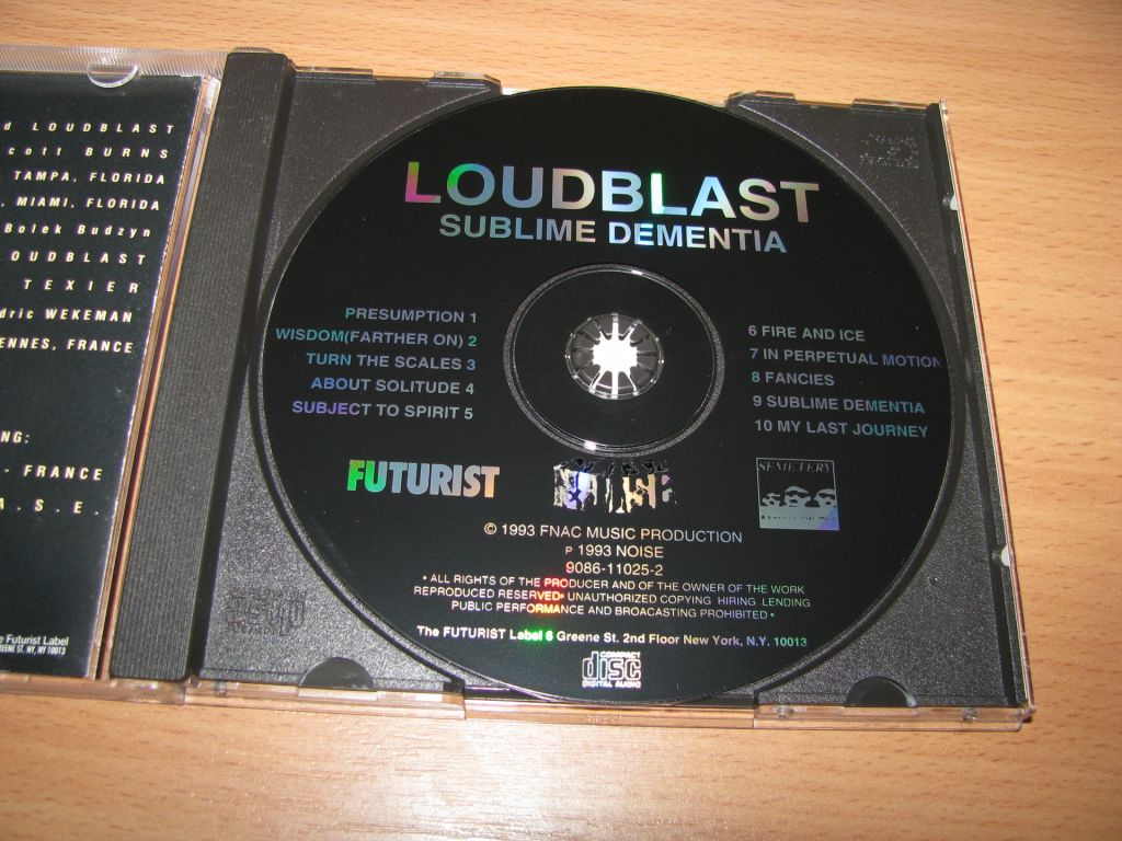 LOUDBLAST - Sublime Dementia   (1993 NOISE FUTURIST 1st press,USA) - фото фото фото 2
