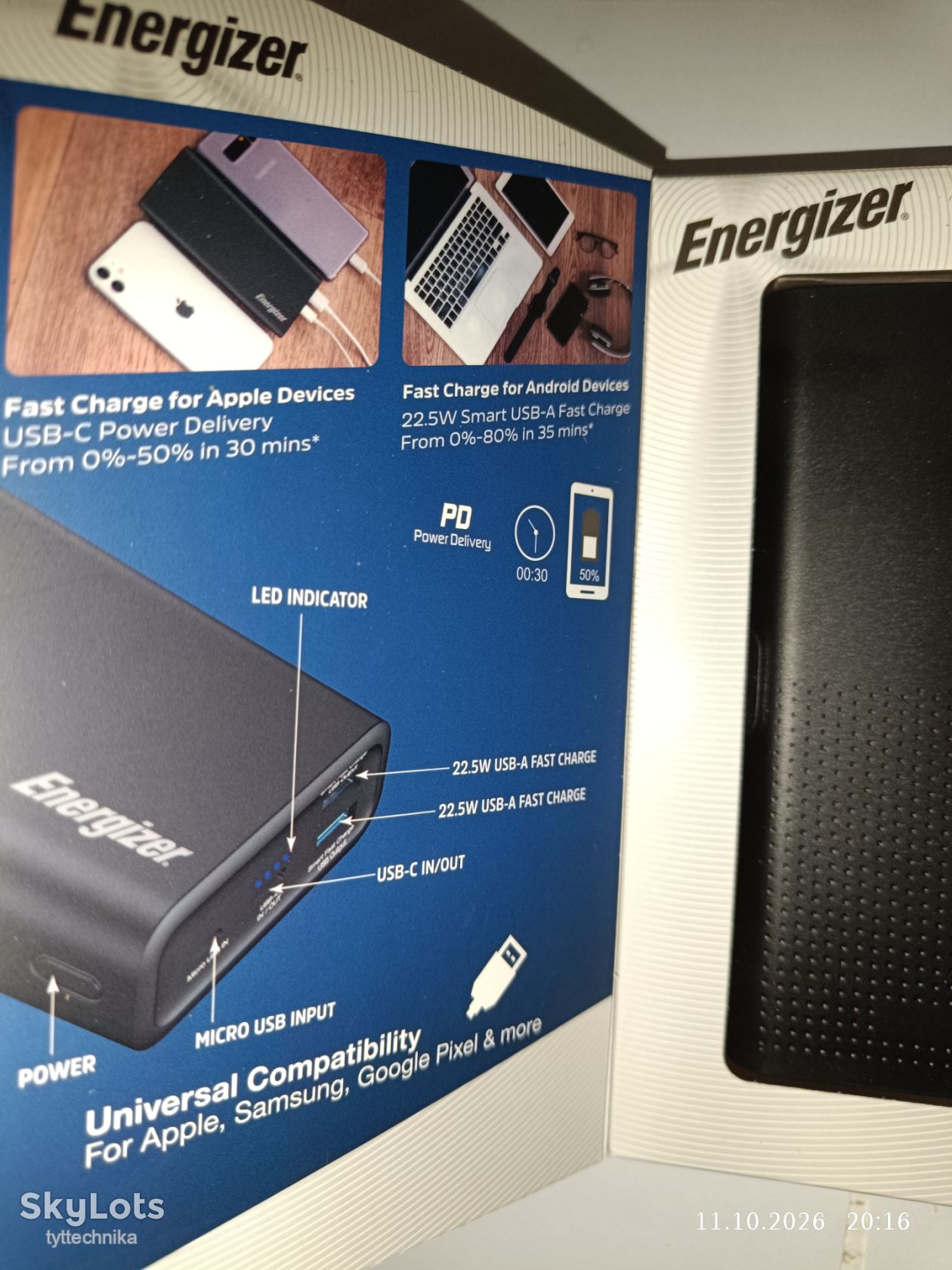 Повербанк Energizer UE20012PQ  за Вашу ціну без резерву - фото фото фото 2