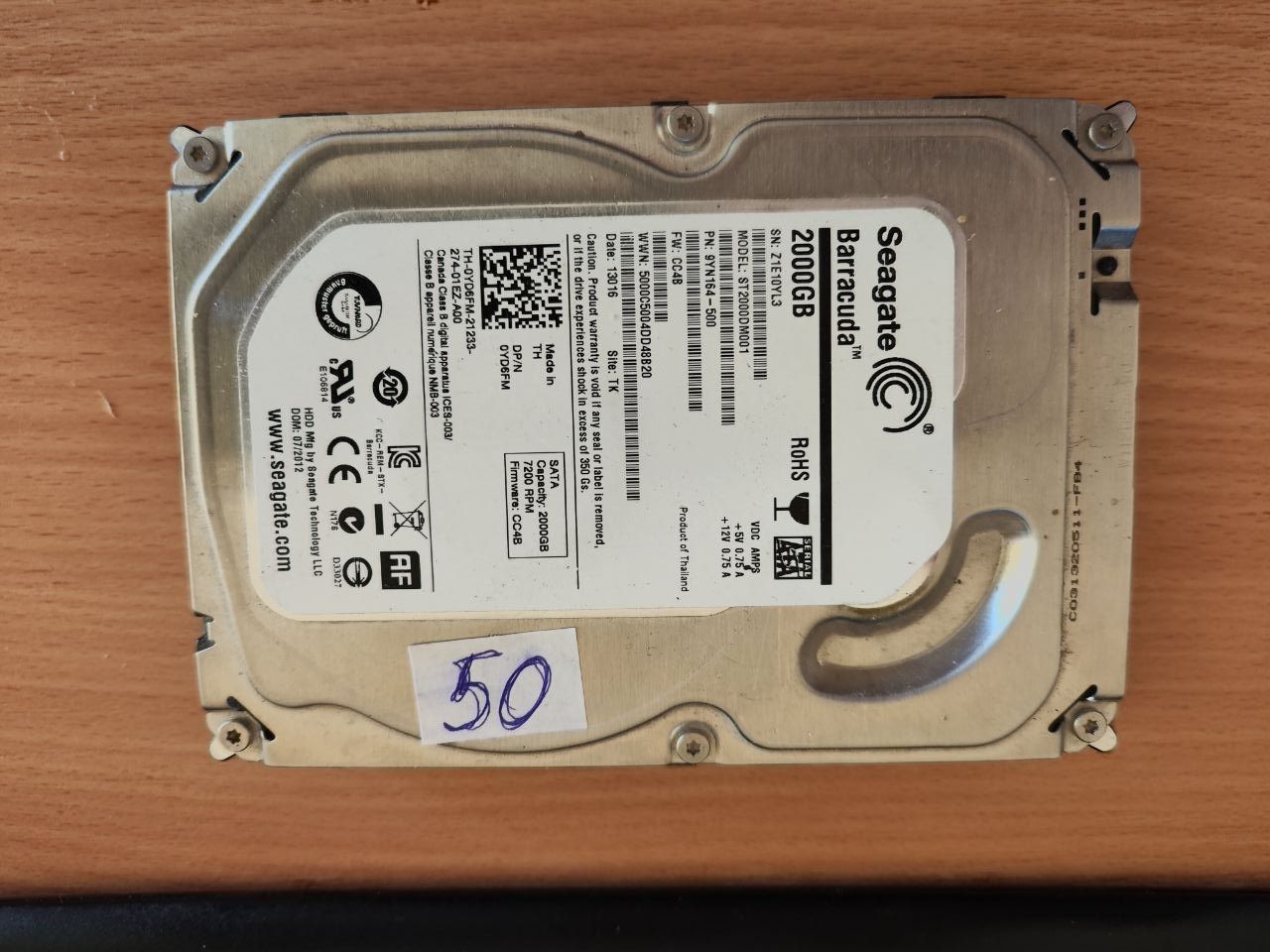 жесткий диск Seagate Barracuda  2 ТБ  ST2000DM001             (лот №50) - фото фото фото 0