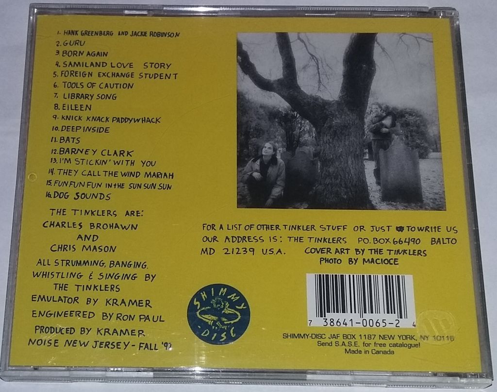 THE TINKLERS Crash CD Canada - фото фото фото 2