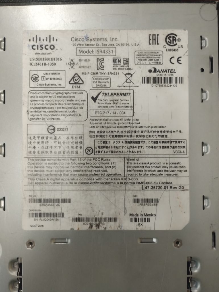 Маршрутизатор Cisco ISR4331/K9   (ISR 4331) - фото фото фото 3