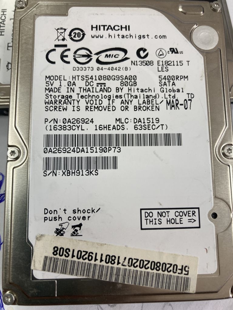 Hitachi hts541080g9sa00 80gb стукає - фото фото фото 0