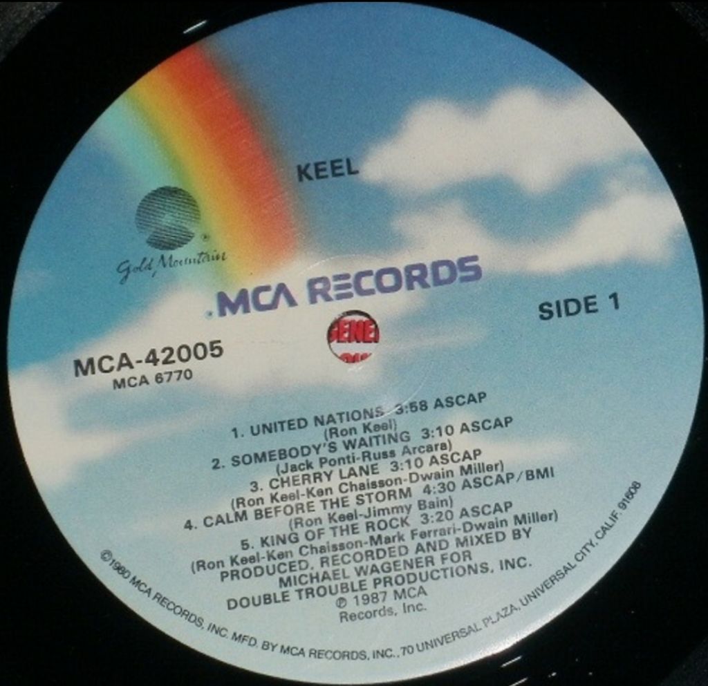Keel - Keel - 1987.   (LP). 12. Vinyl. Пластинка. U.S.A. 1st Press - фото фото фото 3