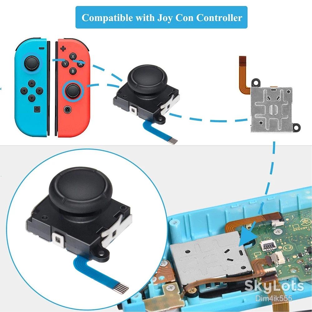 Joy-Con 3D аналоговый джойстик для Nintendo Switch Оригинал 1шт - фото фото фото 3