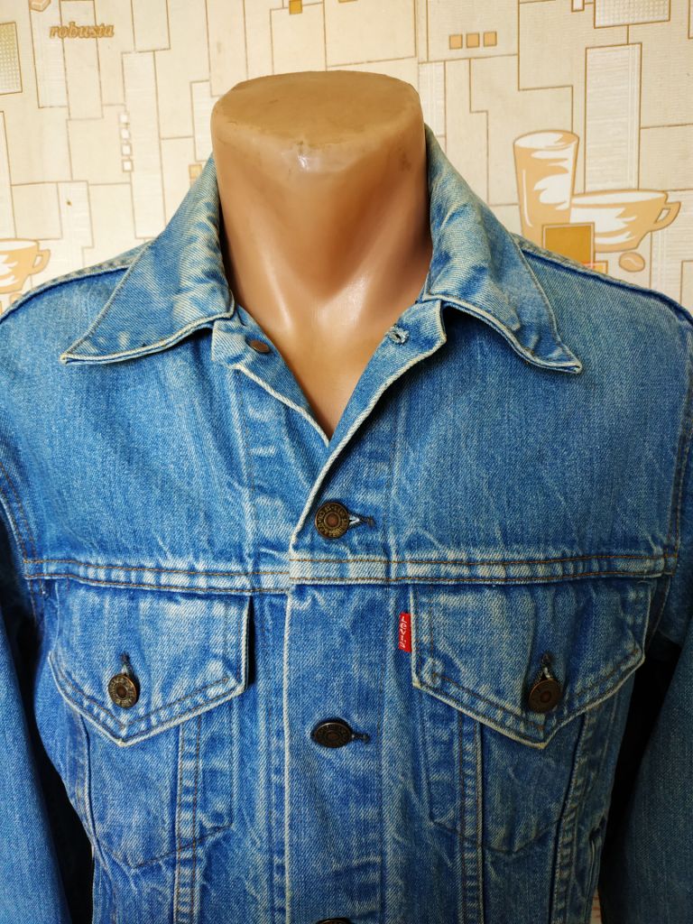 Куртка джинсова чоловіча синя LEVIS p-p S - фото фото фото 4