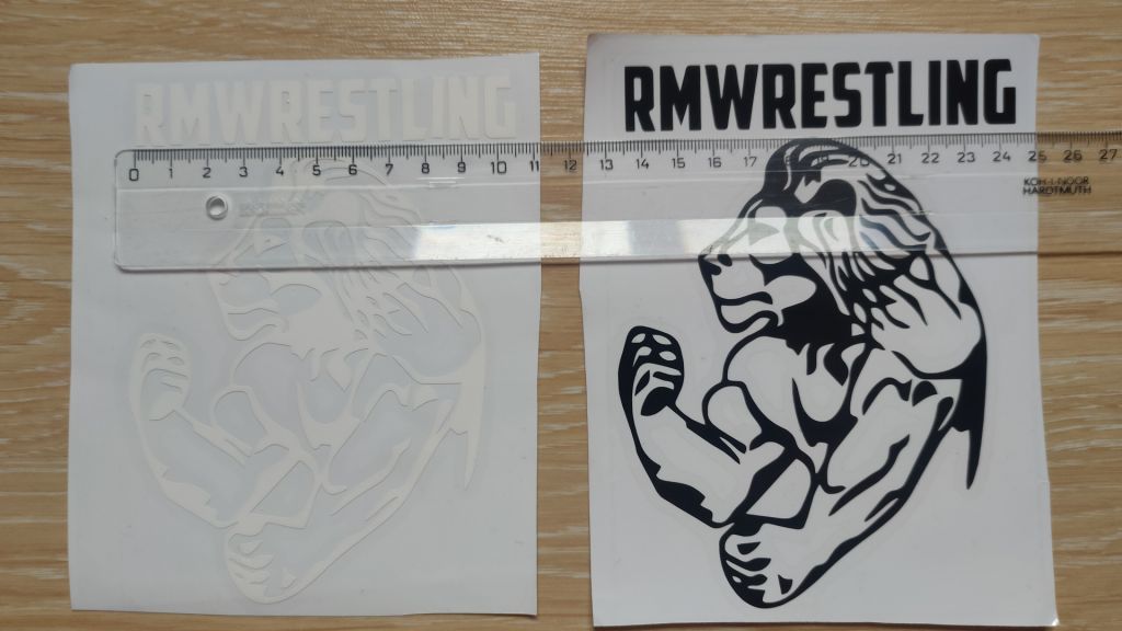 Наклейка на авто Лев rmwrestling Чёрная, Белая - фото фото фото 5