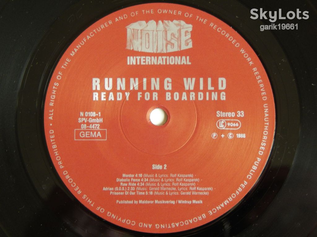 Running Wild ‎– Ready For Boarding    (   (Noise International ‎– N 0108-1, Germany) NM-/NM- - фото фото фото 3