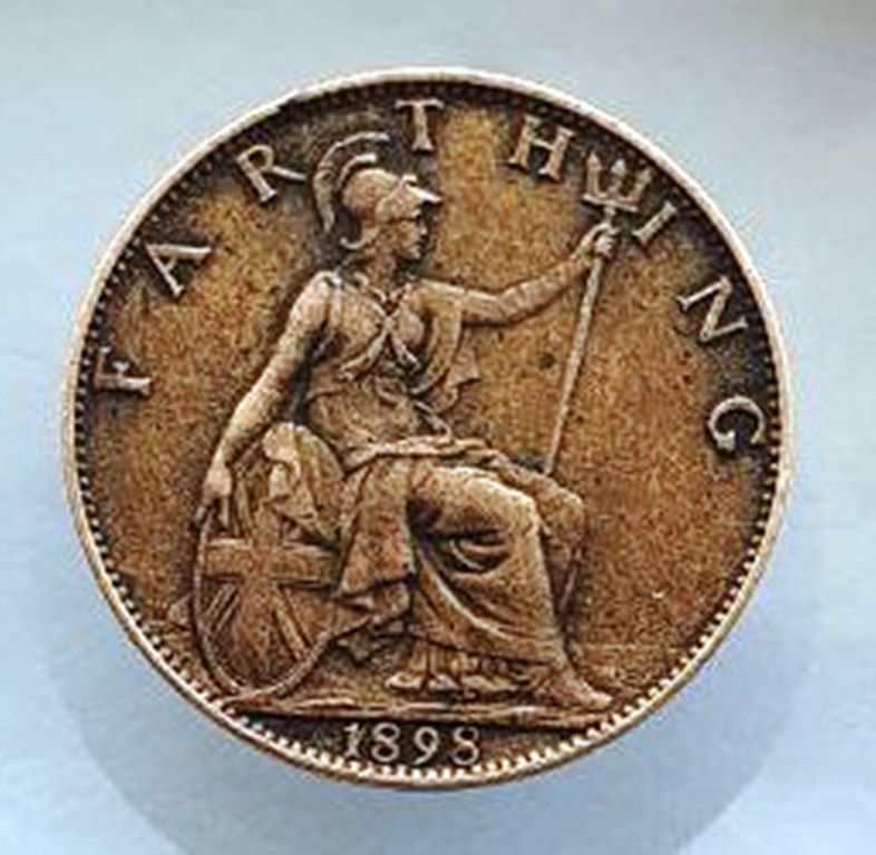 FARTHING 1898 VICTORIA DEI GRA BRITT REGINA FID DEF IND IMP - фото фото фото 1