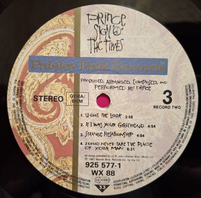 Prince - Sign "O" The Times - 1987.  (2LP). 12. Vinyl. Пластинки. Germany. - фото фото фото 8