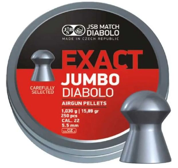 Кулі для пневматики JSB Diabolo Exact Jumbo  (5,5мм, 1,03г, 250 шт) - фото фото фото 0
