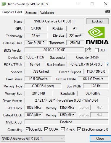 відеокарта  Gigabyte GeForse GTX 650 Ti  робоча - фото фото фото 3
