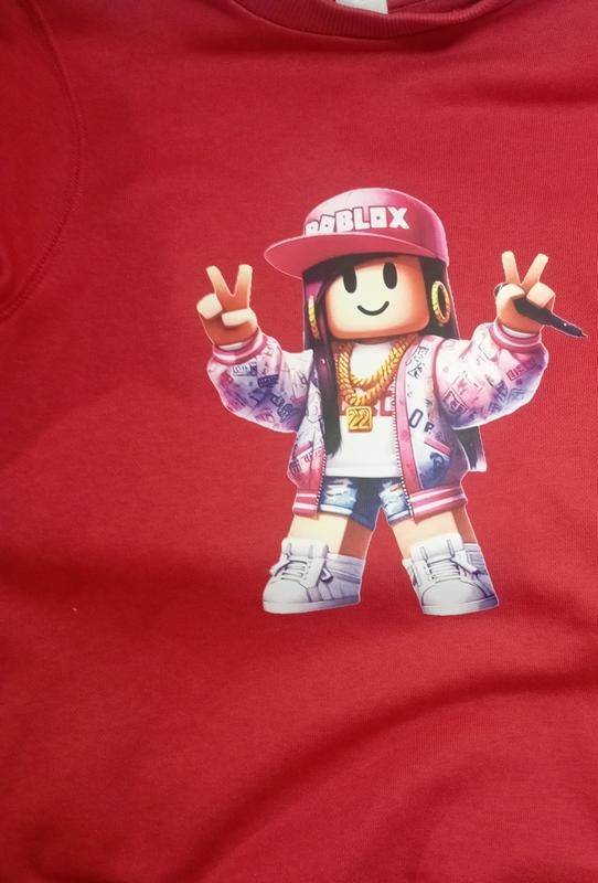 Червоний світшот толстовка Roblox TU на дівчину 7 років - фото фото фото 3