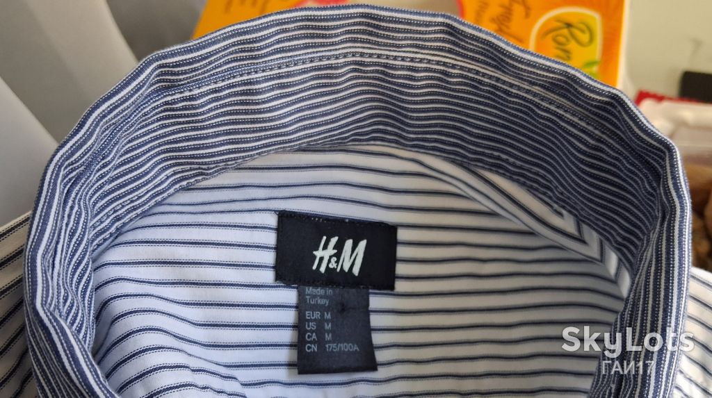 Рубашка от бренда «H&amp;M»/Швеция/М/Cotton-100%/полосочка. - фото фото фото 6
