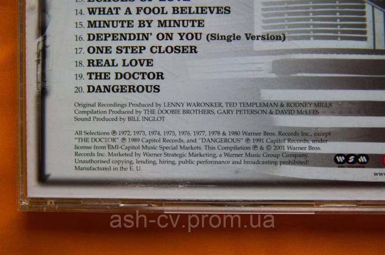 Музичний диск CD. THE DOOBIE BROTHERS - фото фото фото 3
