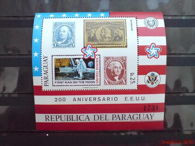 Парагвай  Paraguay Space 1976 Mi Bl  286 Apollo 11 MNH Cv 26,- - фото фото фото 0