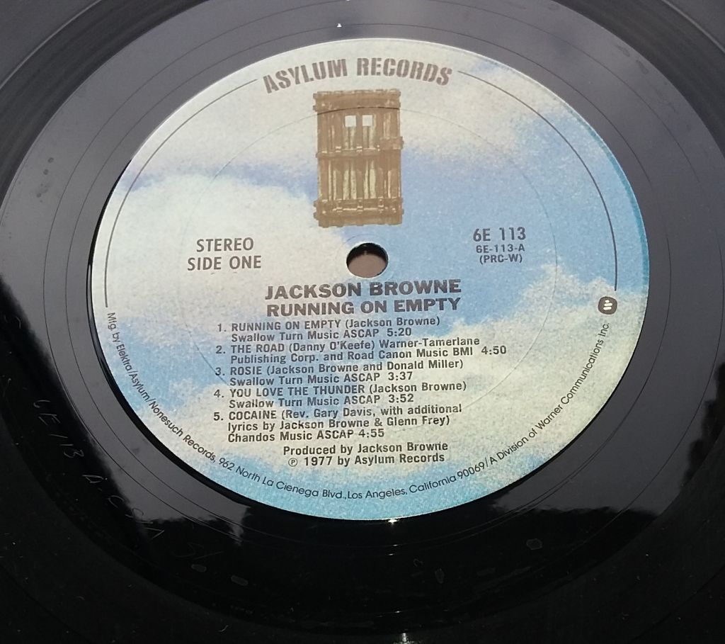 JACKSON BROWNE Running On Empty LP  VG+ /VG - фото фото фото 2