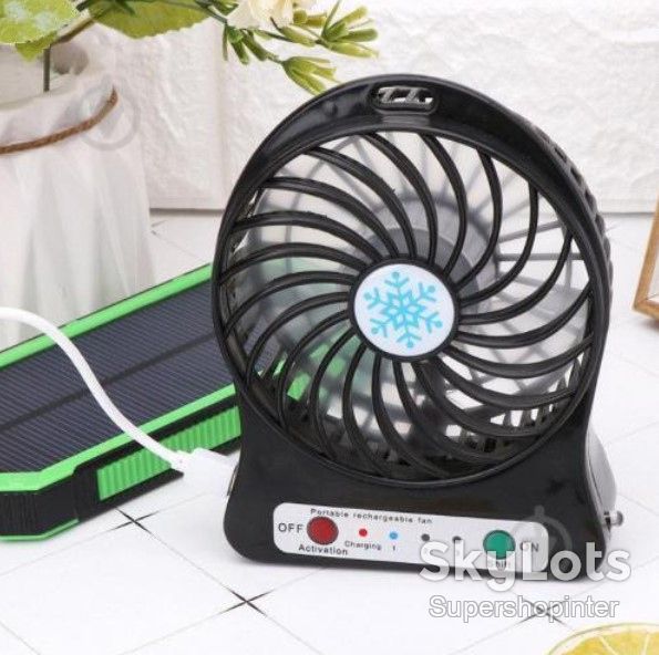 Портативный USB мини-вентилятор с аккумулятором Portable Mini Fan  (настольный) - фото фото фото 4