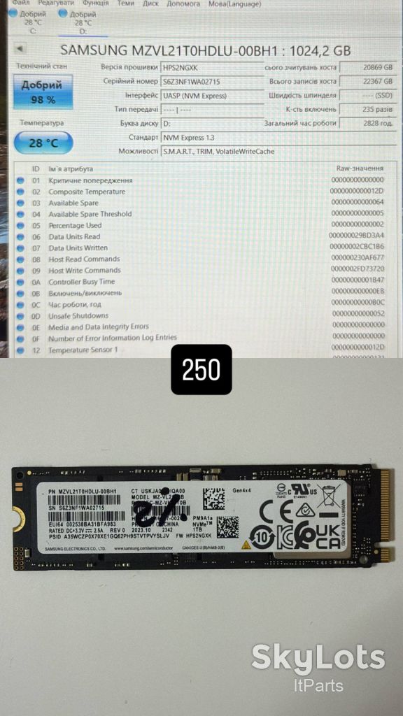 SSD Samsung M2 2280 NVME PM9A1a 1Tb - фото фото фото 0