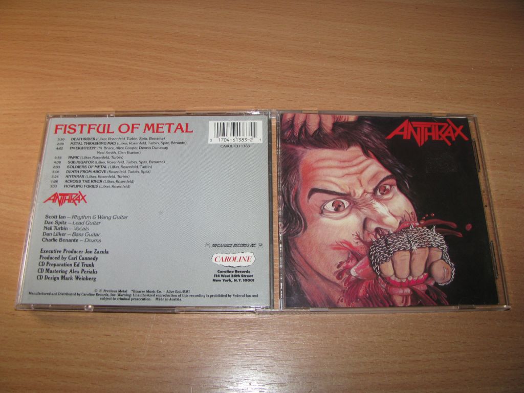ANTHRAX - Fistful Of Metal  (1984 Caroline NIMBUS,USA) - фото фото фото 0