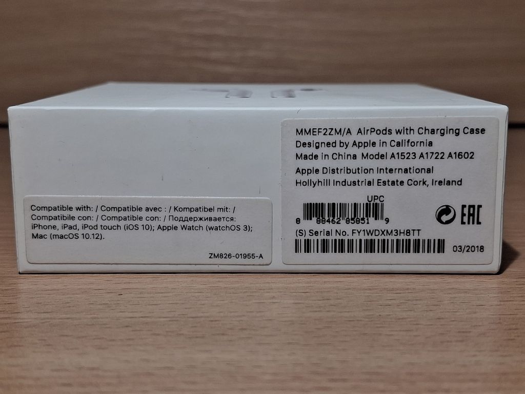 Коробка для наушников Apple AirPods  (#01) MMEF2ZM/A - фото фото фото 3