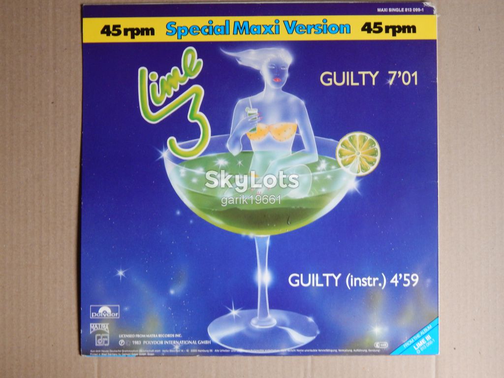 Lime 3 ‎– Guilty (Polydor ‎– 813 099-1, Germany) EX+/EX+ - фото фото фото 1