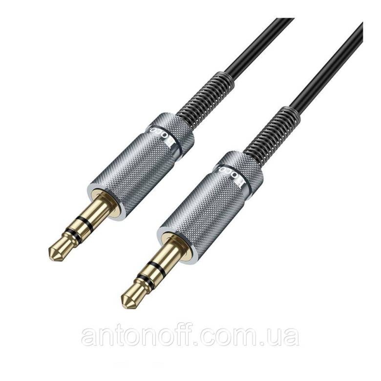 Mini-Jack 3.5 мм кабель Hoco UPA31 Spring Aux Audio Cable 3м Чорний - фото фото фото 2
