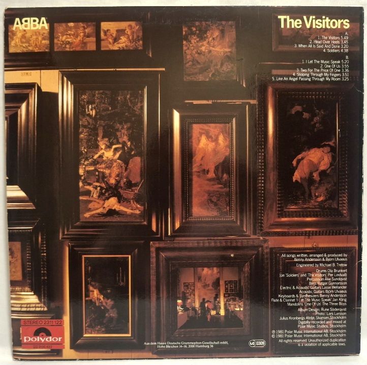 ABBA - The Visitors - 1981.  (LP). 12. Vinyl. Пластинка. Germany. - фото фото фото 1