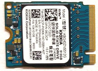 SSD диск 512Gb KIOXIA BG4 KBG40ZNS512G NVMe  форм фактор M.2 2230 - фото фото фото 0