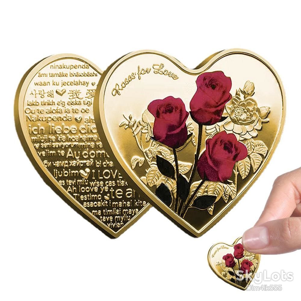Памятная монета День Святого Валентина I Love You Gold - фото фото фото 4