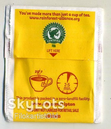 пакетик от чая Lipton americ's favorite tea USA - фото фото фото 1