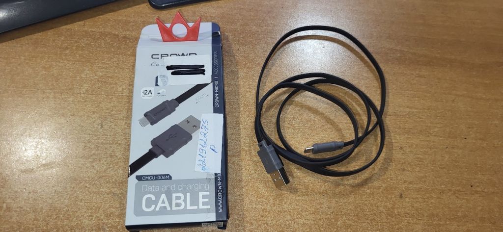Кабель Crown CMCU-006M USB - Micro USB Black № 221912275 - фото фото фото 0