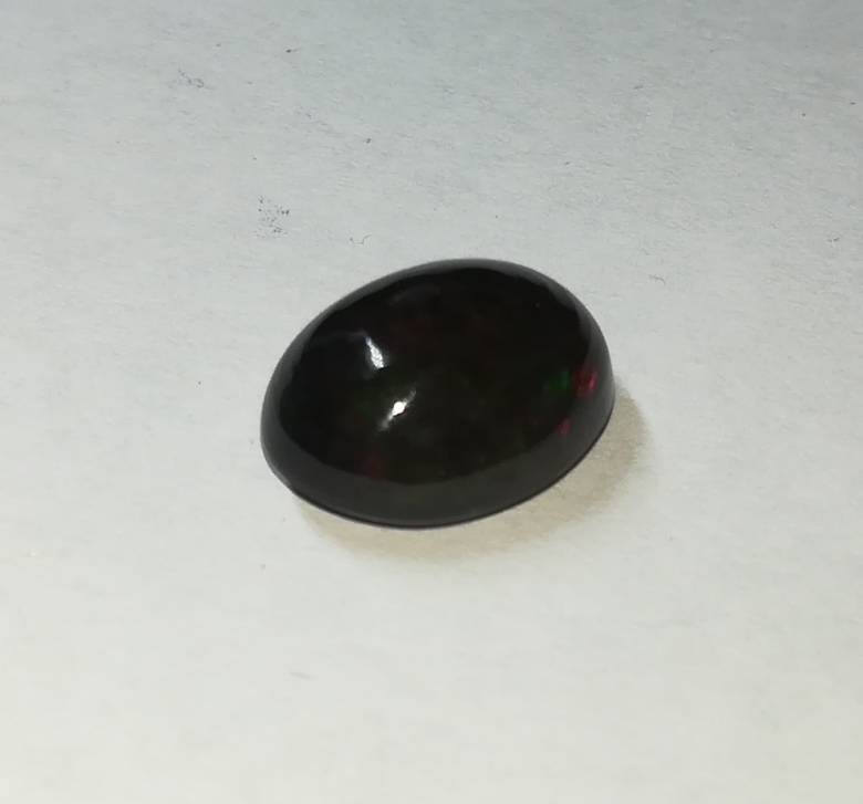 Эфиопский черный опал  3.44 Cts  12.51 X 9.32 mm - фото фото фото 1