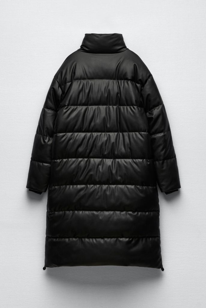 Пуховик из искусственной кожи Zara. - фото фото фото 6