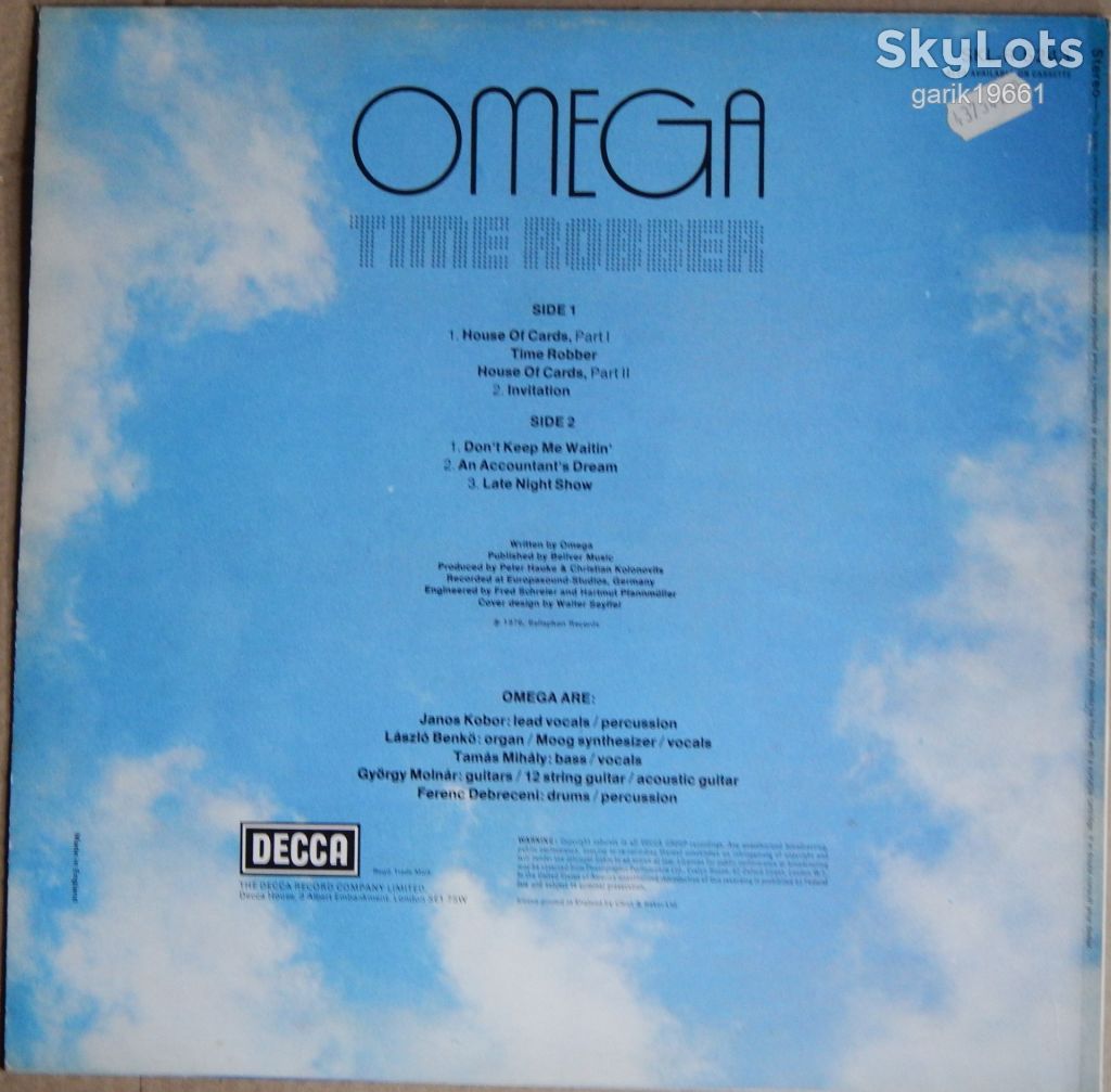 Omega  – Time Robber  (Decca – SKL-R 5243, UK) NM-/NM- - фото фото фото 1