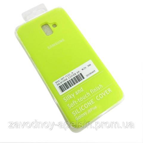 Samsung J6 Plus J610 Чехол силиконовый Silicone Cover (желтый) - фото фото фото 2