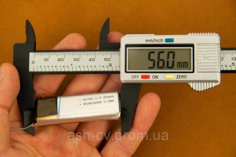 Акумулятор, 801960, 3.7V, 4.2V, 850mAh - фото фото фото 2
