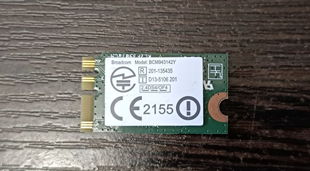 Плата WiFi+Bluetooth Broadcom BCM943142Y,  (M.2 1630, 802.11n 2.4GHz + Bluetooth 4.0 - фото фото фото 1
