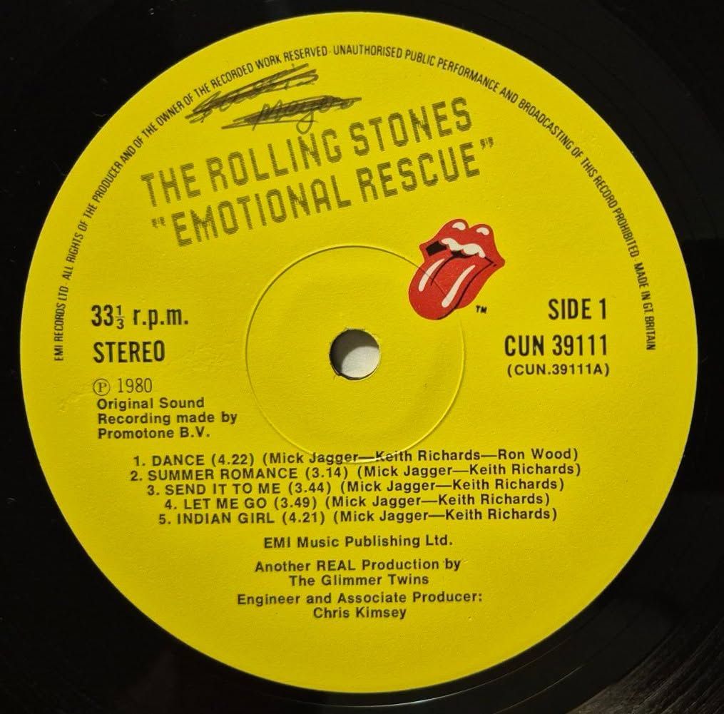 The Rolling Stones 80 "Emotional Rescue" UK 1-st press Ex/Ex - фото фото фото 2