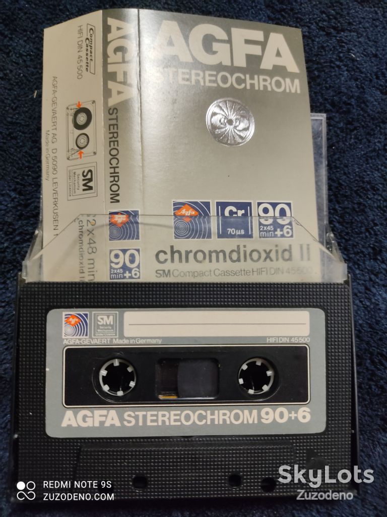 Б/У Аудио кассета AGFA stereochrom 90+6 - фото фото фото 1
