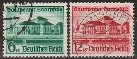 1938 - Рейх - Театр Саар Mi.673-74 _6.0 € _гаш - фото фото фото 0