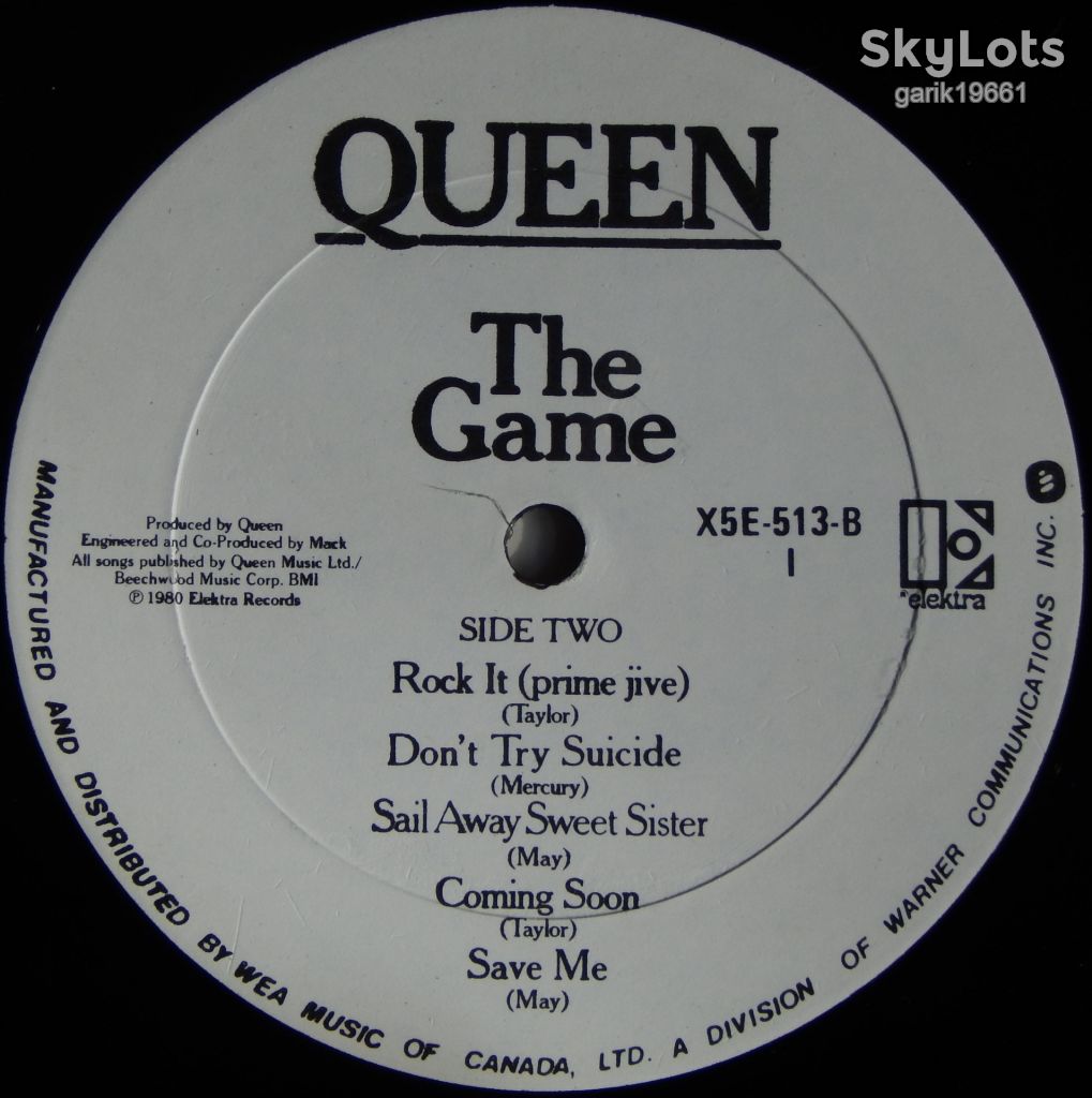 Queen – The Game   (Elektra – X5E-513, Canada) inner sleeve NM-/NM- - фото фото фото 4