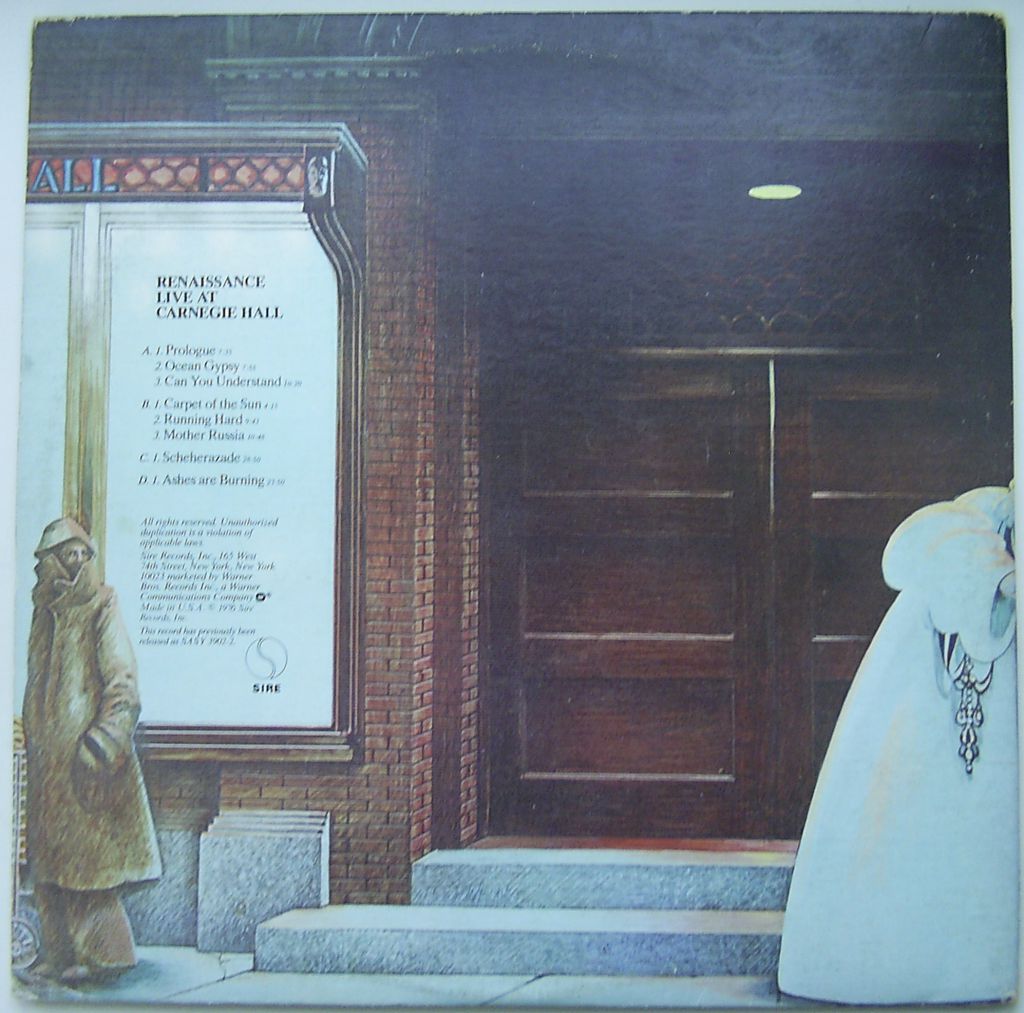 RENAISSANCE Live At Carnegie Hall 2LP VG++/G+/EX - фото фото фото 2