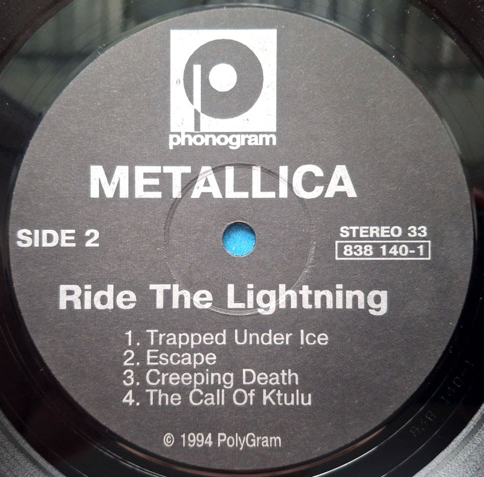 Metallica - Ride The Lightning - 1984.   (LP). 12. Vinyl. Пластинка. Rare. - фото фото фото 3
