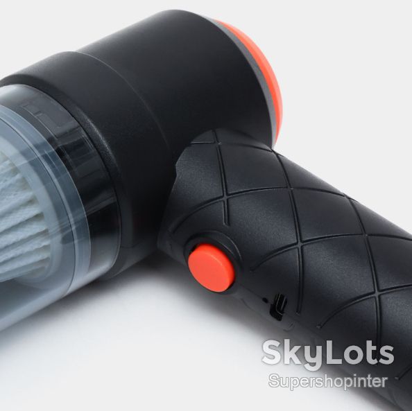 Автомобильный портативный беспроводной аккумуляторный пылесос 2 in1 Vacuum cleaner ЧЕРНЫЙ LY-597 - фото фото фото 9