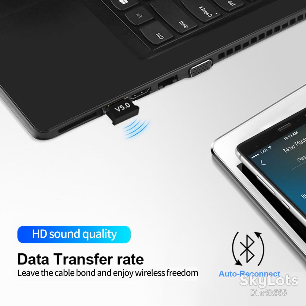 USB Bluetooth 5.0 адаптер, мини блютус адаптер для компьютера, ноутбука - фото фото фото 5