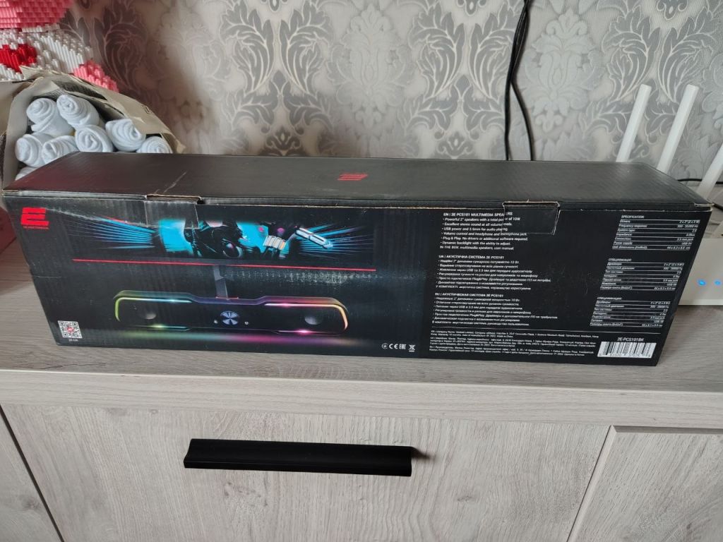 Акустична система  (саундбар) 2E 2E-PCS101BK PCS101 RGB, 2.0, USB, Black - фото фото фото 2