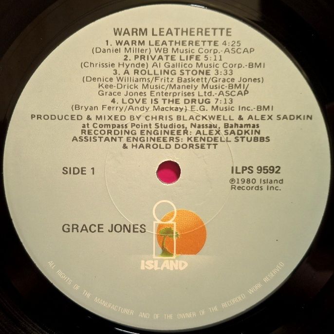 Grace Jones - Warm Leatherette - 1980.  (LP). 12. Vinyl. Пластинка. USA. - фото фото фото 4