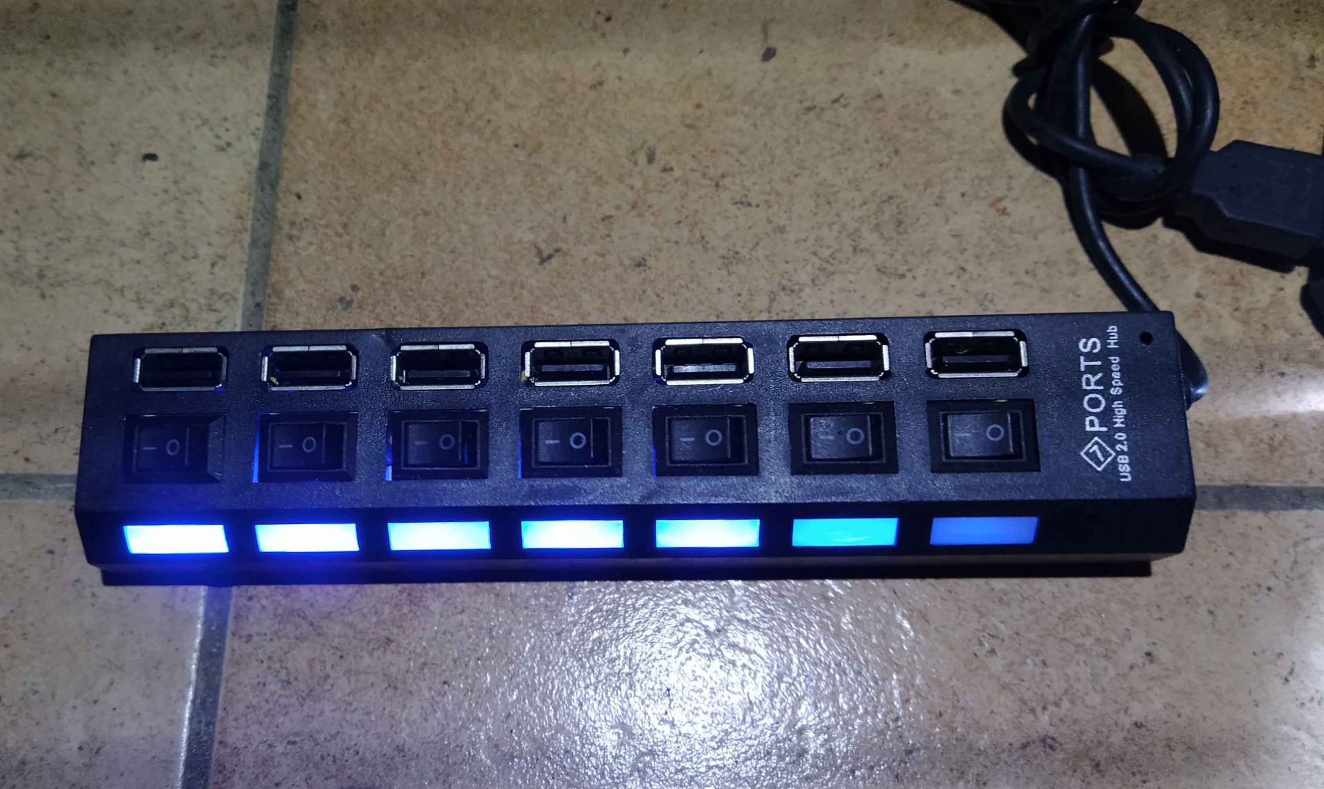 Хаб USB 2.0 7 портов с переключателями на каждый порт, - фото фото фото 2